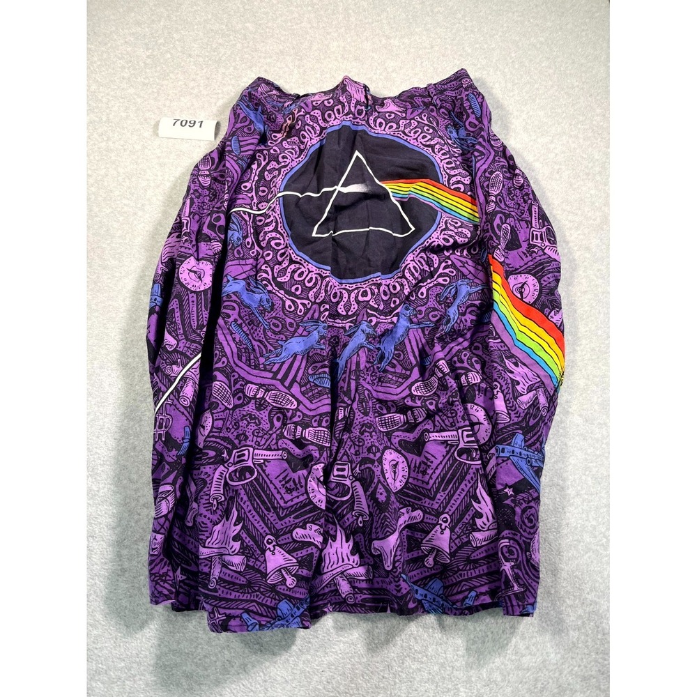 Sunshine Joy Pink Floyd Skirt Womens XL Purple Cotton Dark Side of the Moon Wrap